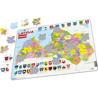 Latvia, political map
