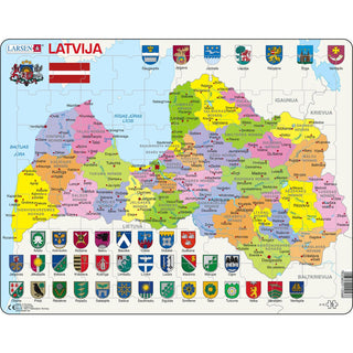 Latvia, political map