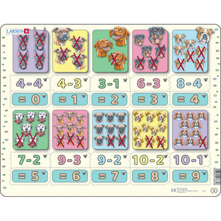 Subtraksjon med tall og mengder fra 0–10