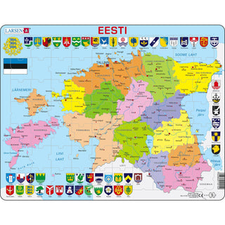 Estland Politisk Kart