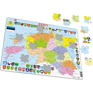 Estland Politisk Kart