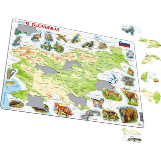 Slovenia fysisk kart