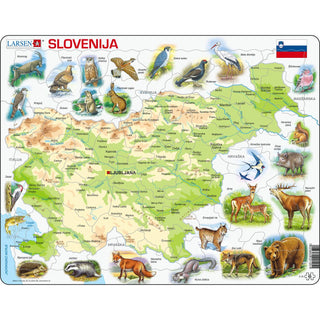 Slovenia fysisk kart