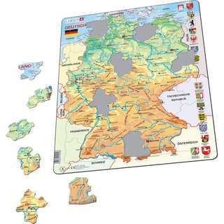 Tyskland, topografisk kart