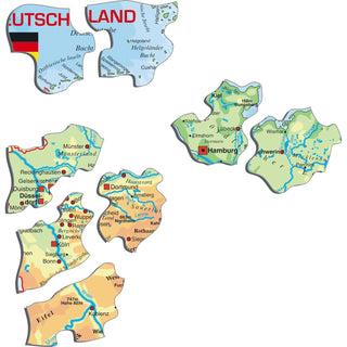Tyskland, topografisk kart