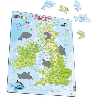 Great Britain & Ireland Topographic Map