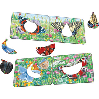 Sommerfugler i en blomstereng