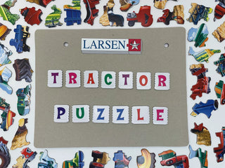 Kul traktor og skurtresker på jobb