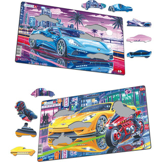 Elegante sportsbiler i byen