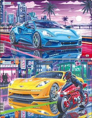 Elegante sportsbiler i byen