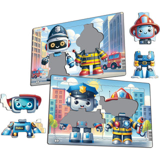 Vennlige roboter i byen